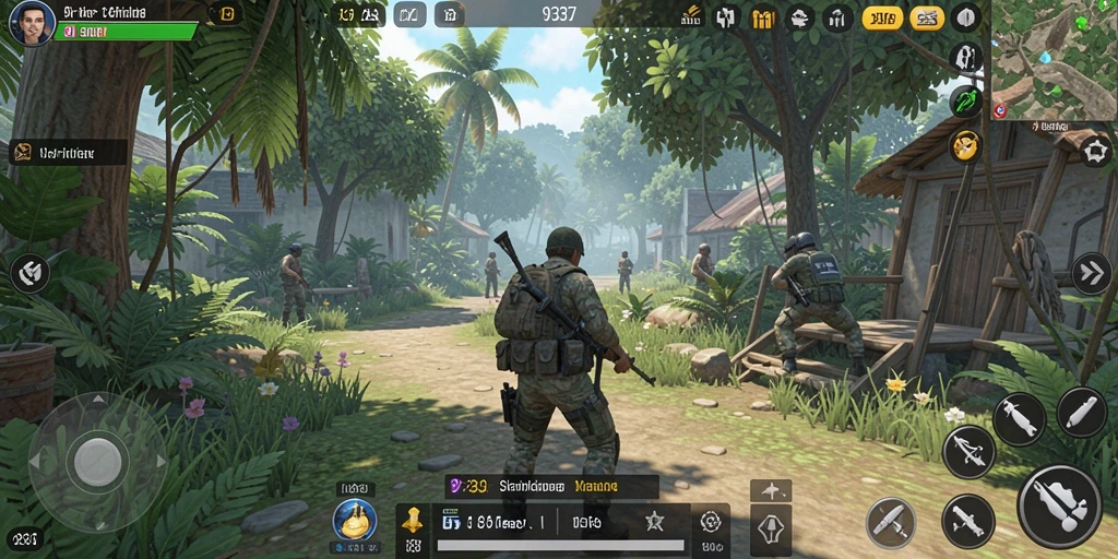 Gameplay 93337 menampilkan interaksi karakter dalam dunia simulasi.