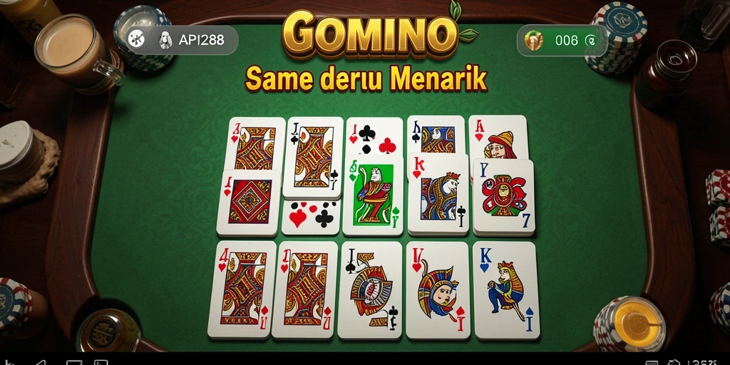 Tampilan menarik dari gameplay Domino dalam API288.