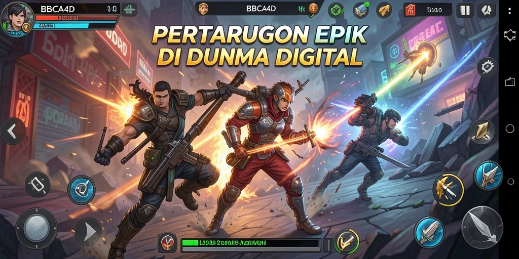 Gameplay pertarungan yang intens dan seru di BBCA4D.