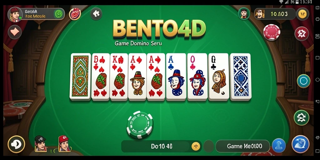 Screenshot gameplay BENTO4D yang menampilkan pertandingan Domino seru.