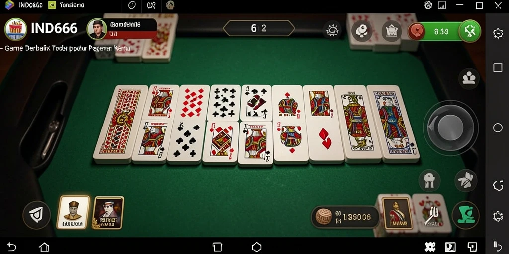 Screenshot IND666 menampilkan aksi seru permainan Domino.
