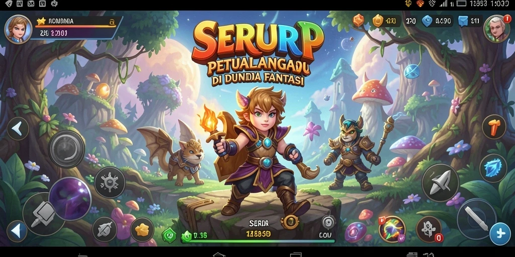Tampilan gameplay SERURP yang menampilkan petualangan seru.