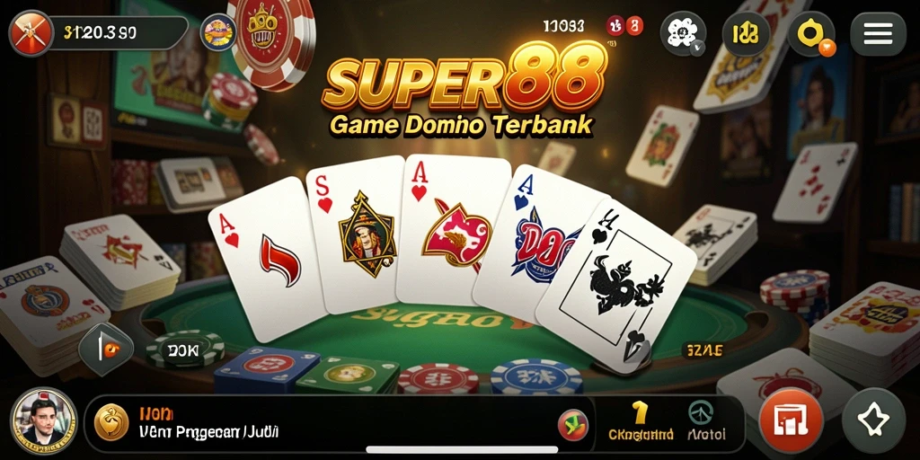 Screenshot gameplay SUPER88 menunjukkan aksi seru permainan Domino.